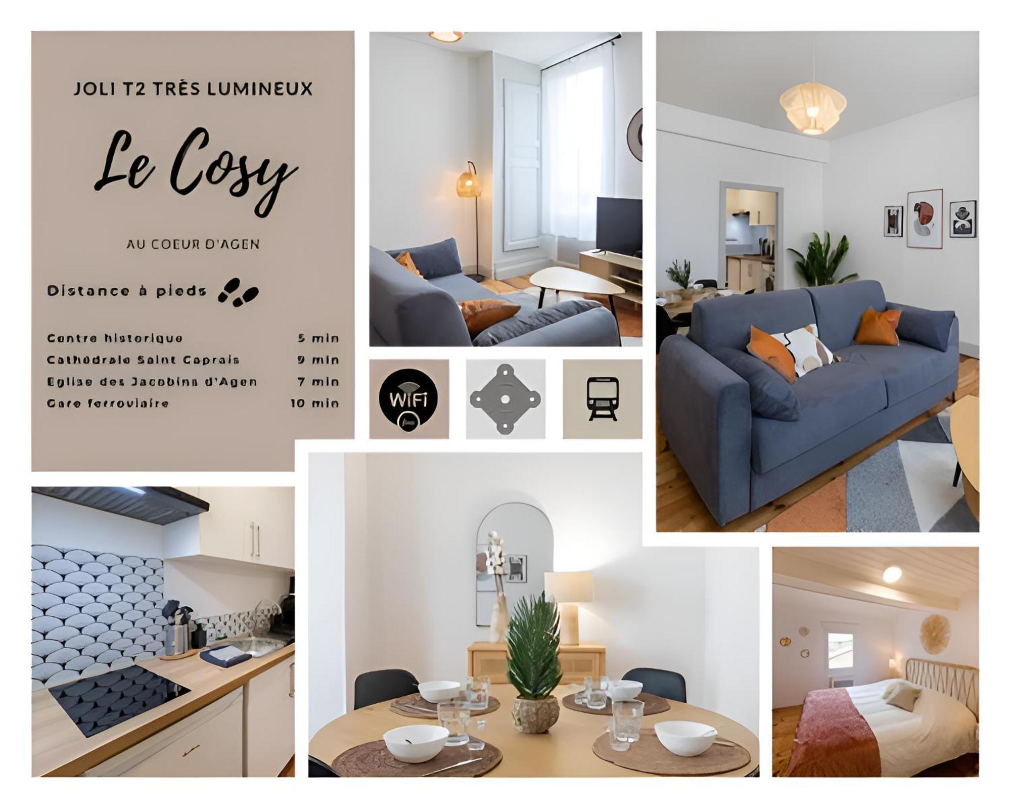 Le Cosy Magnifique T2 Neuf Centre Ville Gare 800 M Agen Dış mekan fotoğraf